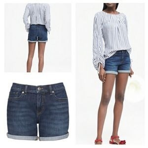 Banana Republic Boyfriend Roll-up Short Denim